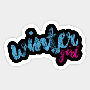 Winter Girl Sticker